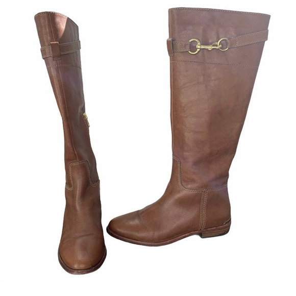 Coach Laguna Tall Leather Riding Boots - Picture 1 of 11